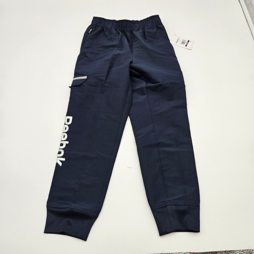 Reebok Boys‎ Youth S 6 7 Navy Blue RBK Spring Knit Pant Slim Fit Cargo